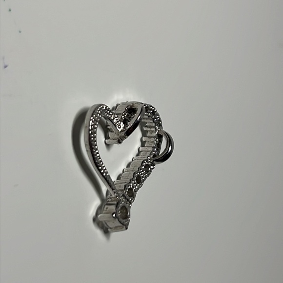 SILVER Necklace Pendant/Charm - Heart Shaped - Picture 2 of 4
